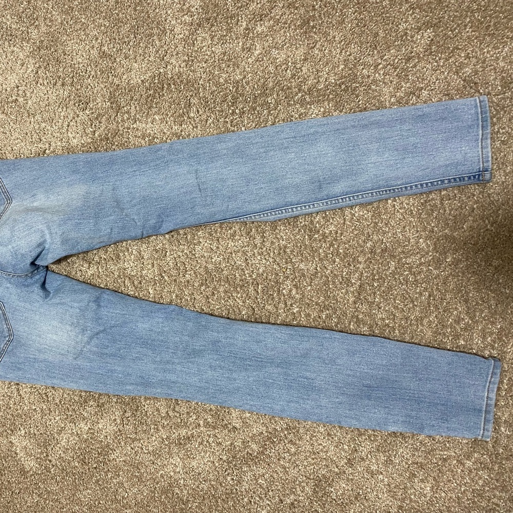 Light Blue Ripped Skinny Jeans - Picture 3 of 4